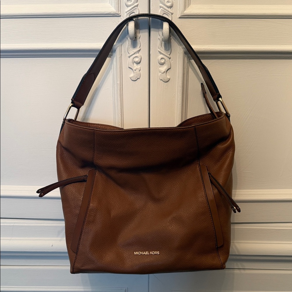 Michael Kors Tan Leather Hobo Bag